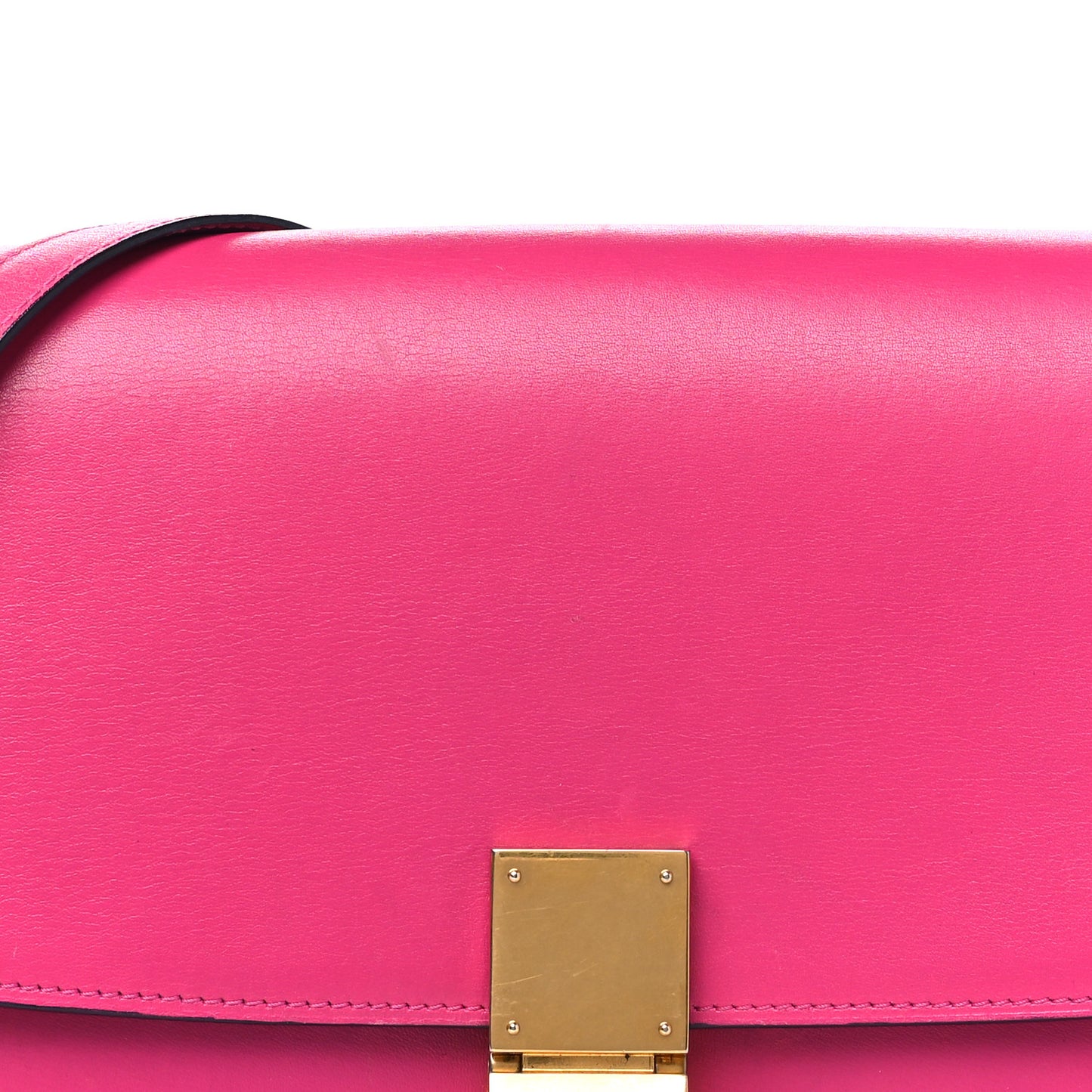 Box Calfskin Medium Classic Box Flap Bag Hibiscus