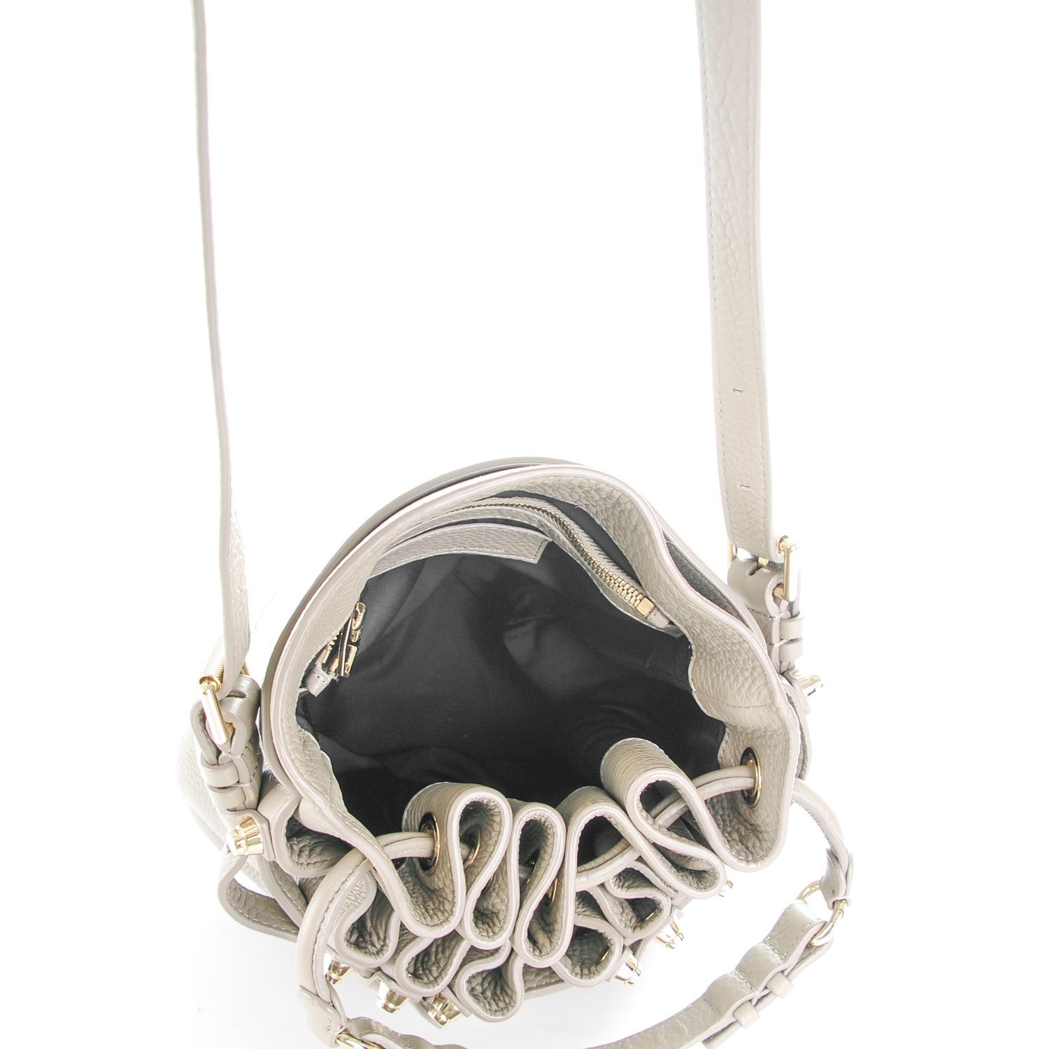 Alexander Wang Pebbled Lambskin Diego Bucket Bag Oyster 5 of 8