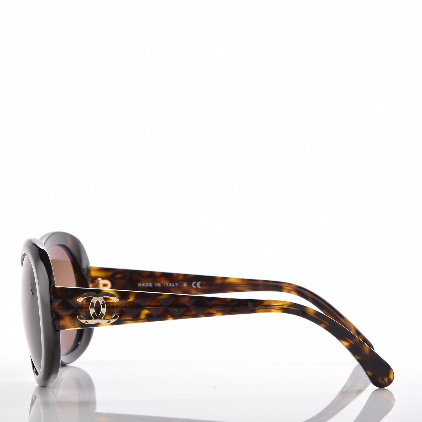 Quilted CC Sunglasses 5188 Tortoise