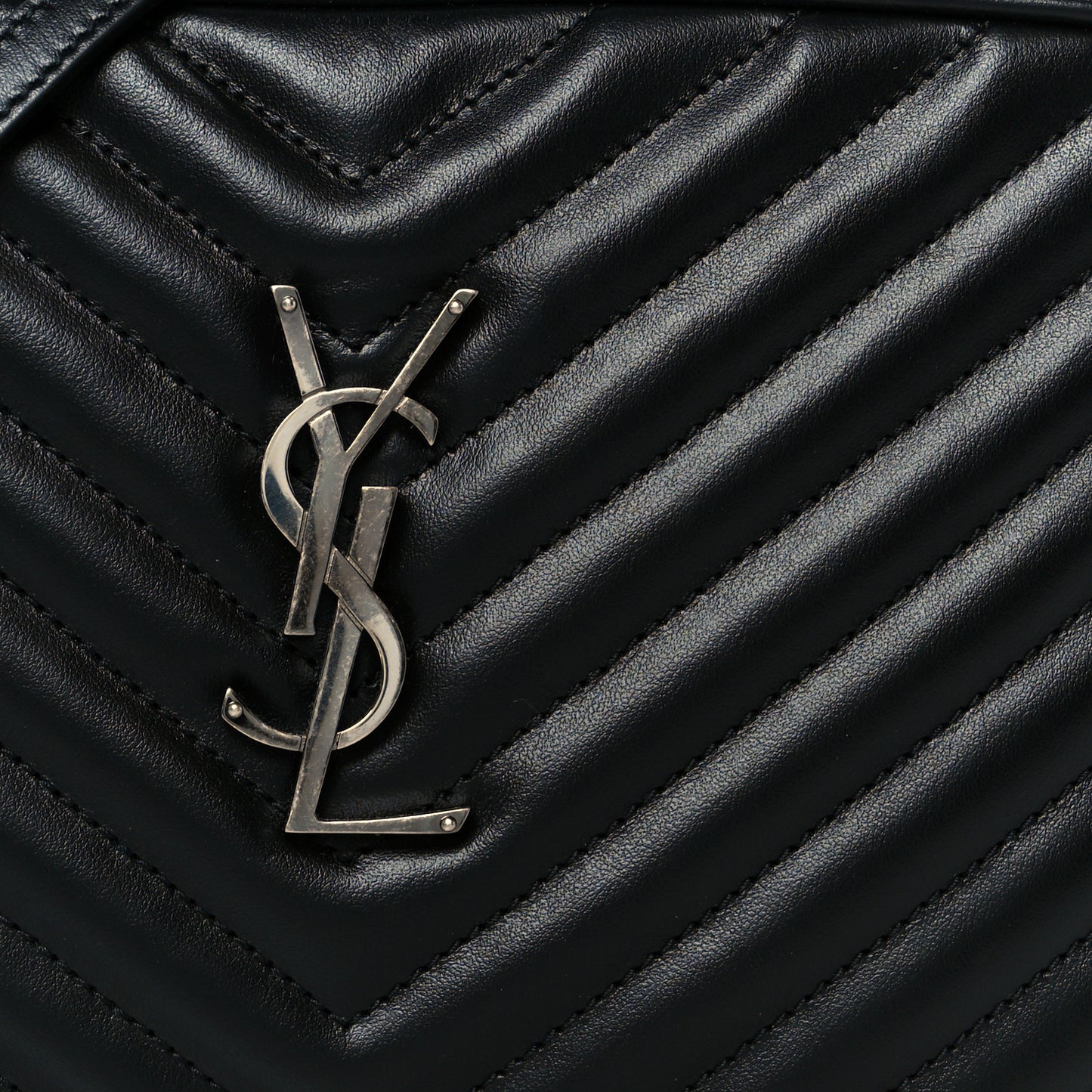 Calfskin Matelasse Monogram Lou Camera Bag Black