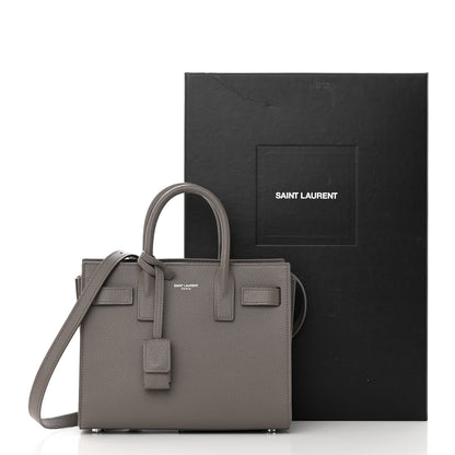 Saint Laurent Grained Calfskin Nano Sac De Jour Fog 12 of 12