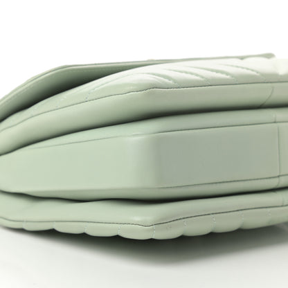 Chanel Lambskin Chevron Quilted Small Trendy CC Dual Handle Flap Bag Light Green 9 of 11