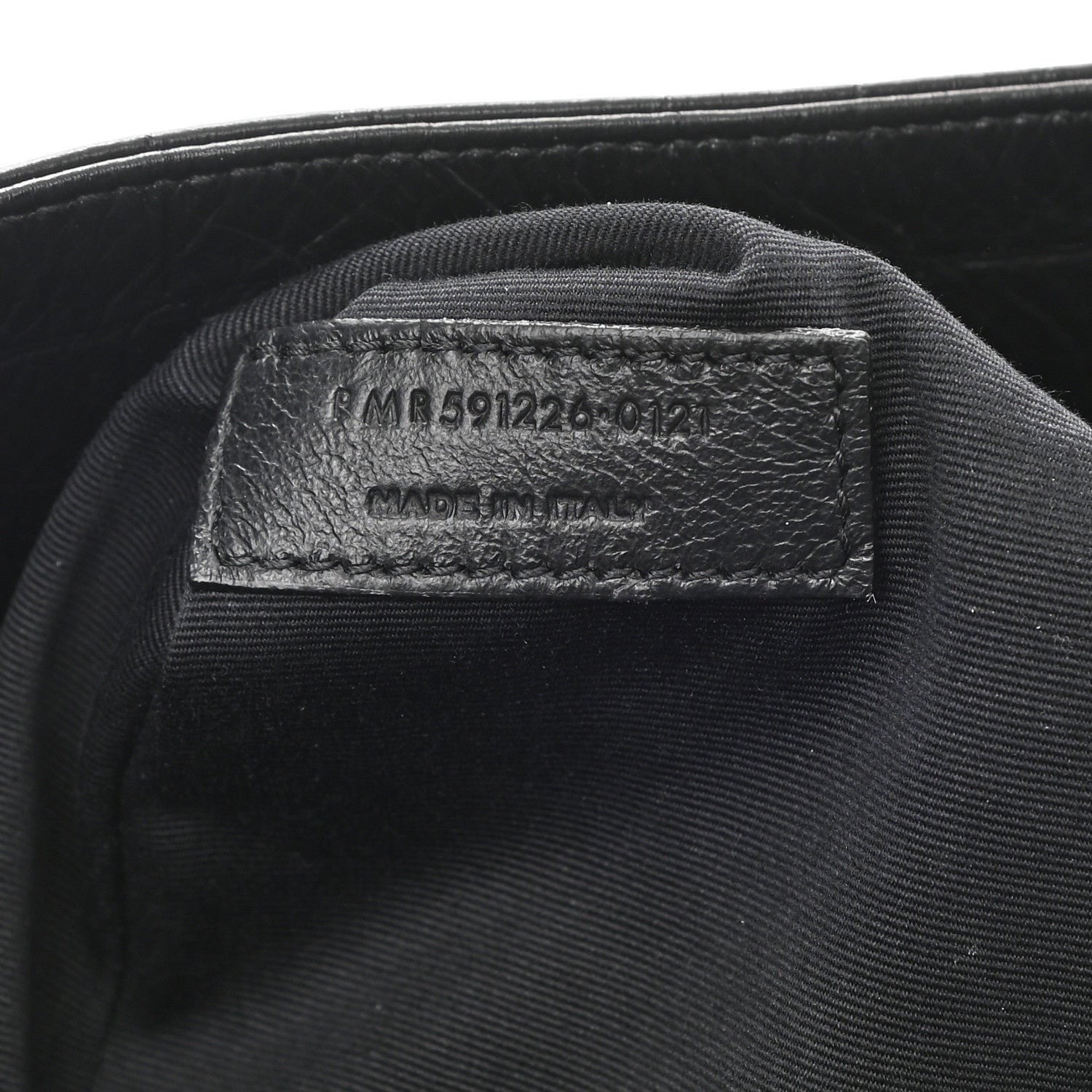 Saint Laurent Calfskin Crocodile Embossed Monogram Medium Niki Shopping Bag Black 7 of 8