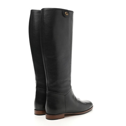 Gucci Calfskin Piuma Lux Energy High Boots 35.5 Black 4 of 9