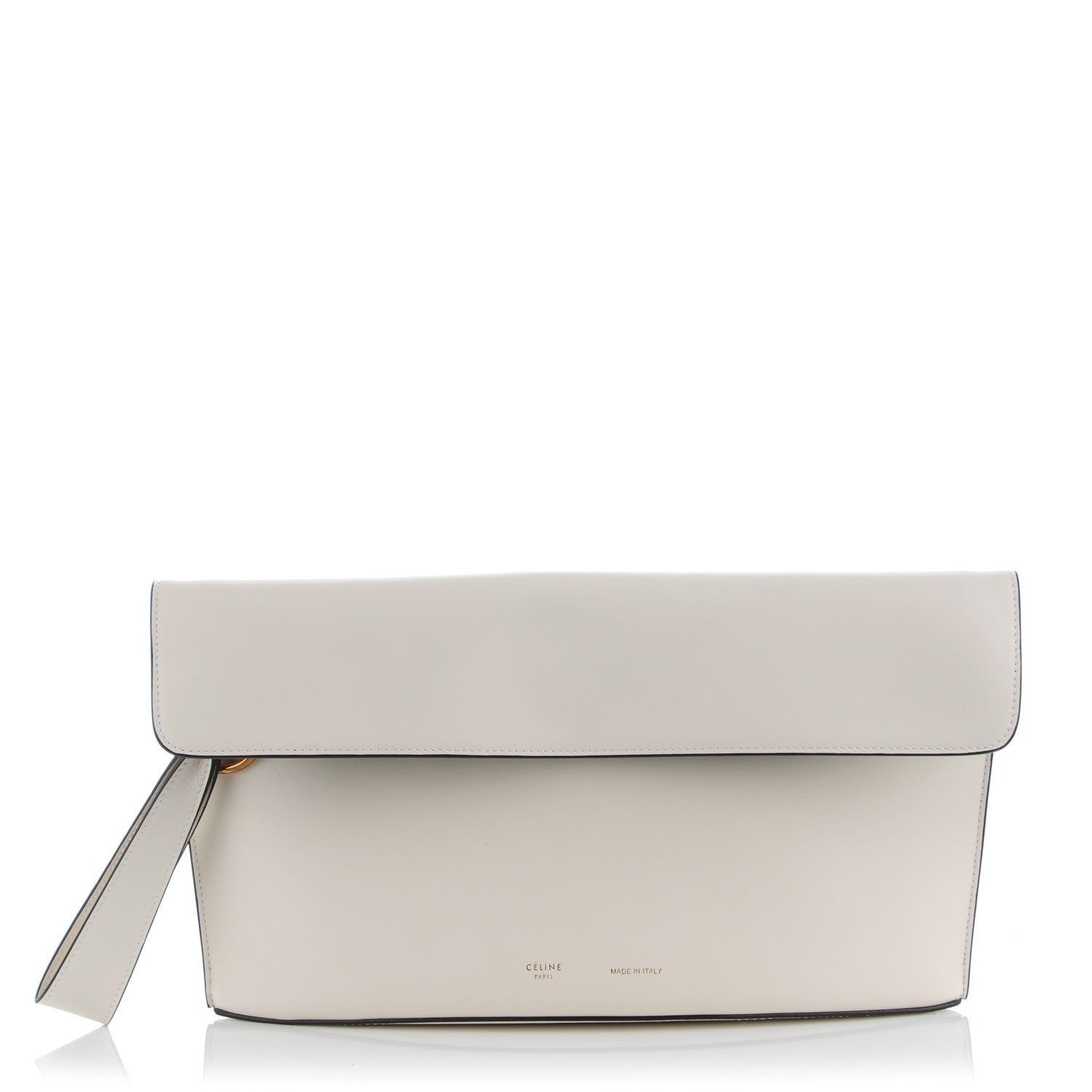 Celine Palmelato Calfskin Curved Evening Clutch White 1 of 8
