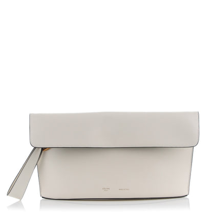 Celine Palmelato Calfskin Curved Evening Clutch White 1 of 8