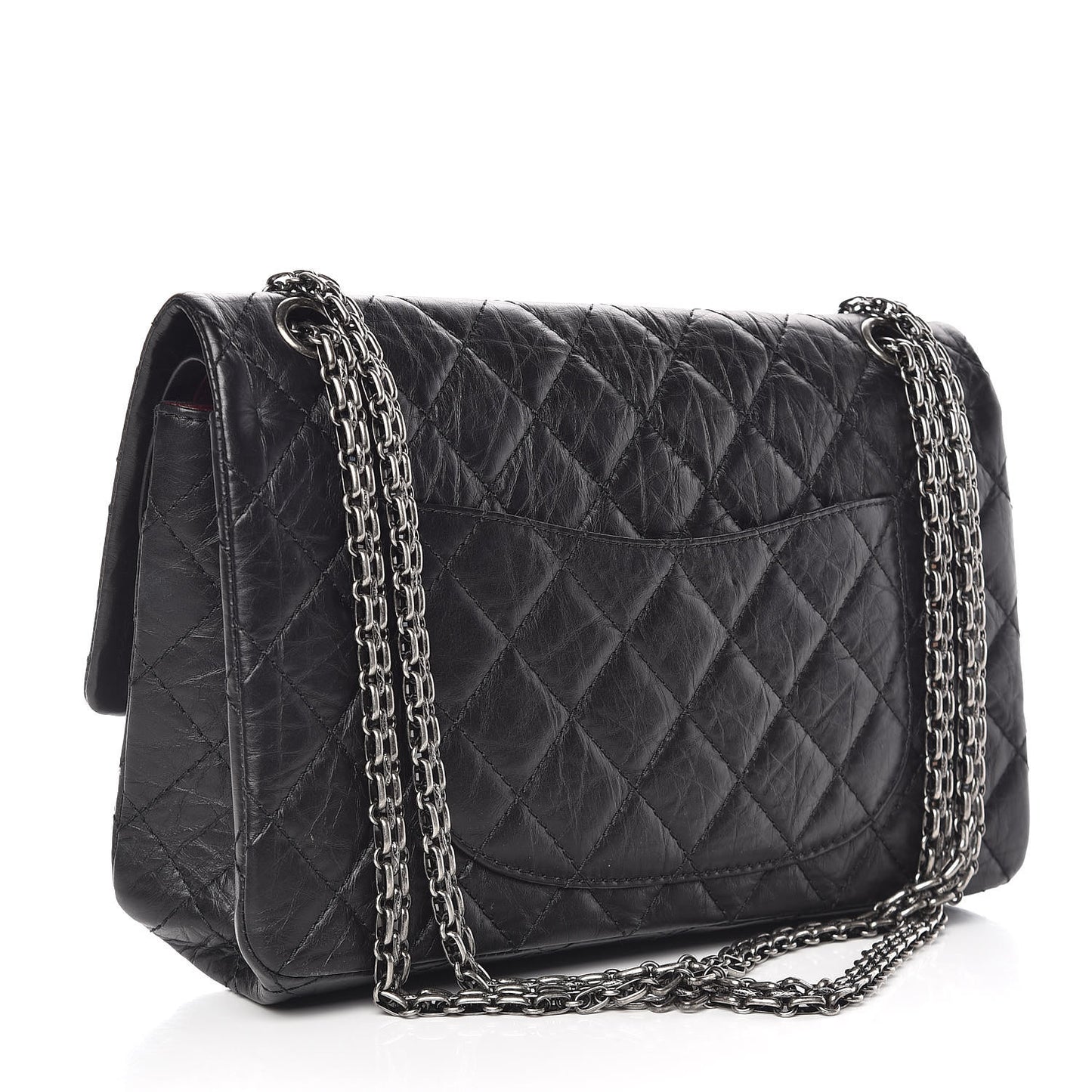 Aged Calfskin Quilted 2.55 Reissue 226 Flap Black
