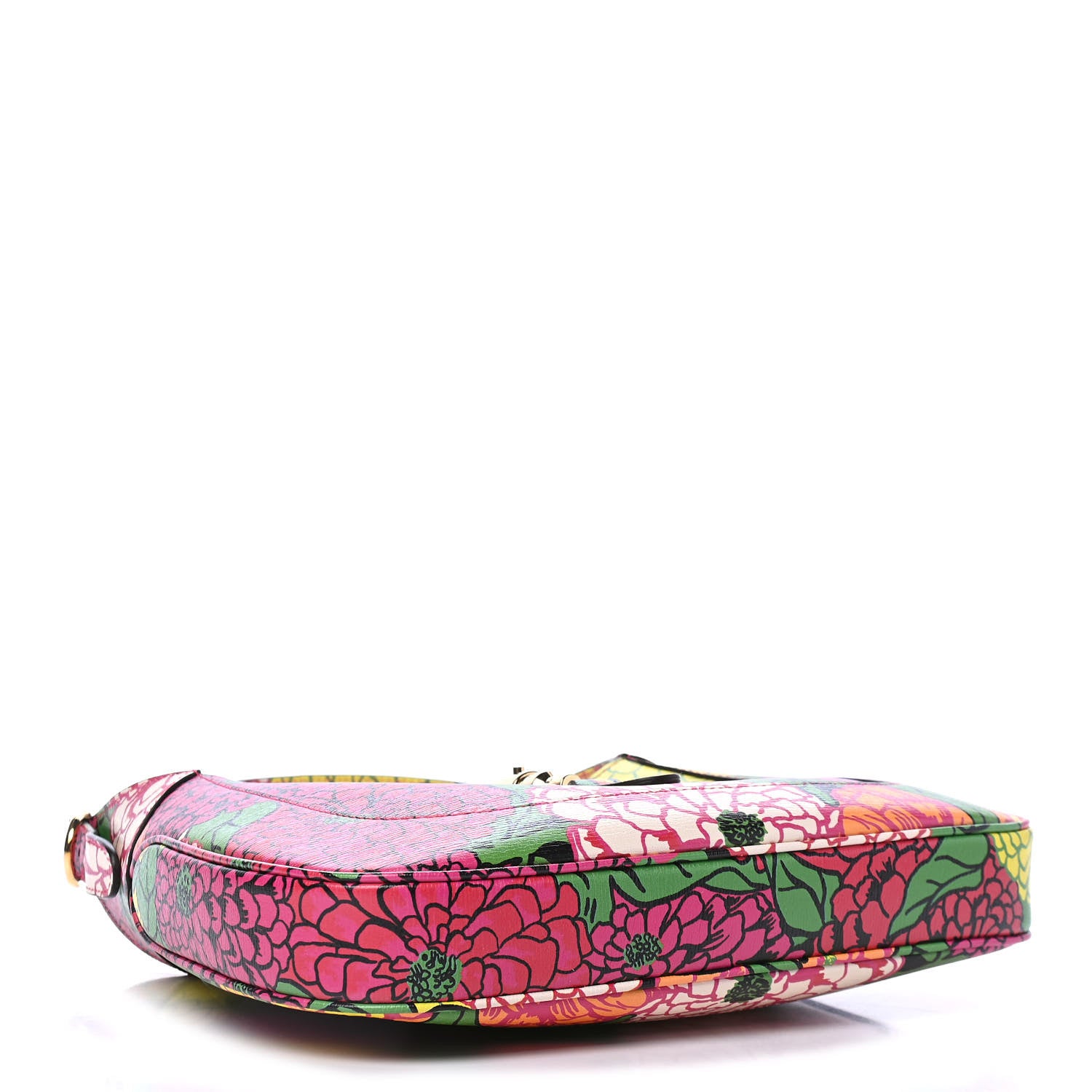 Gucci X KEN SCOTT Textured Calfskin Pomponica Print Small Jackie 1961 Hobo Multicolor Fuxia Pompon 3 of 4