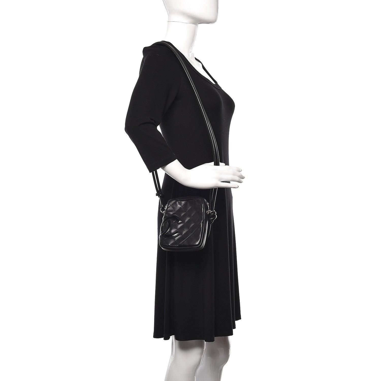 Chanel Calfskin Quilted Small Cambon Messenger Black 2 of 10