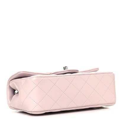 Chanel Lambskin Quilted Mini Rectangular Flap Light Purple 4 of 11