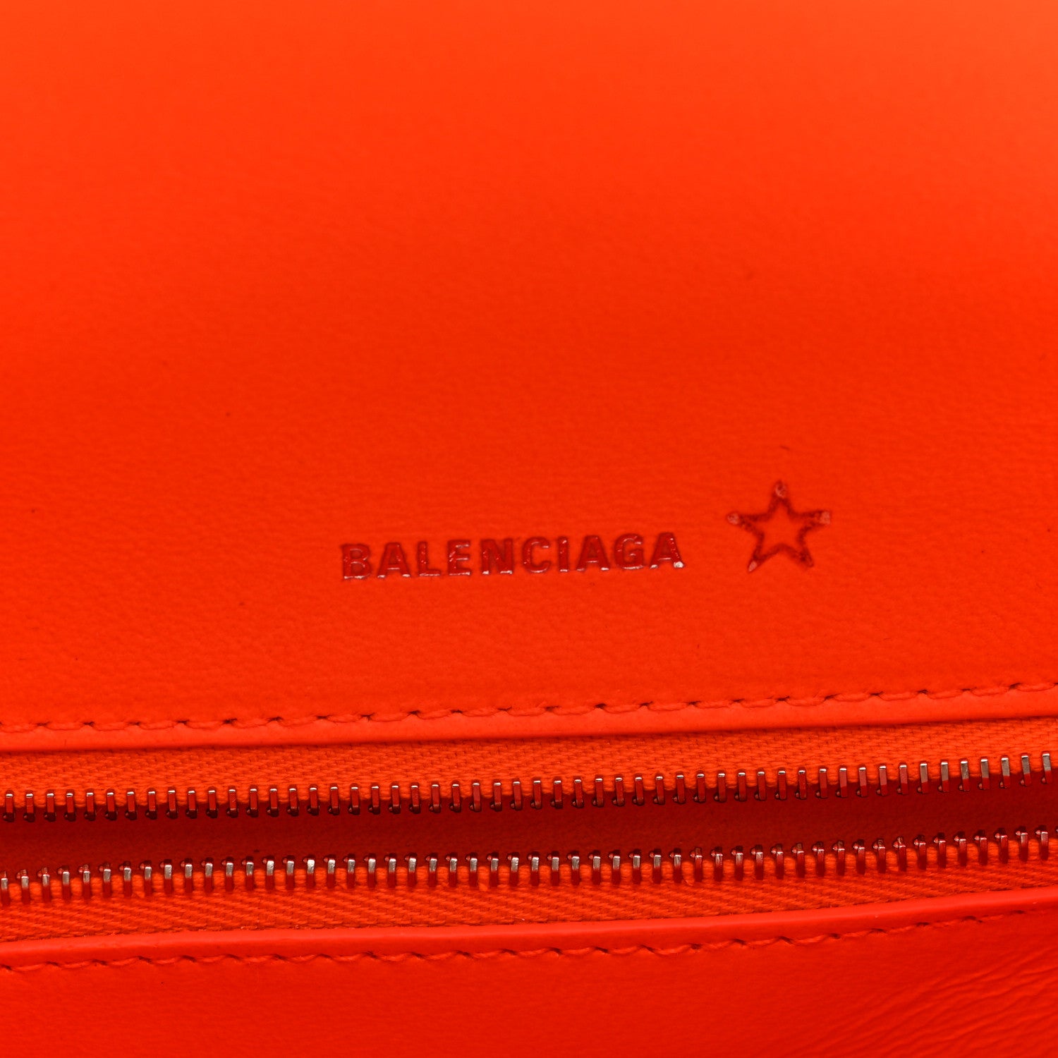 Balenciaga Shiny Box Calfskin Small Hourglass Top Handle Bag Fluo Orange 6 of 9