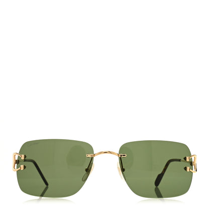 Cartier Metal Classic C De Cartier Sunglasses CT0330S Gold Green 2 of 8
