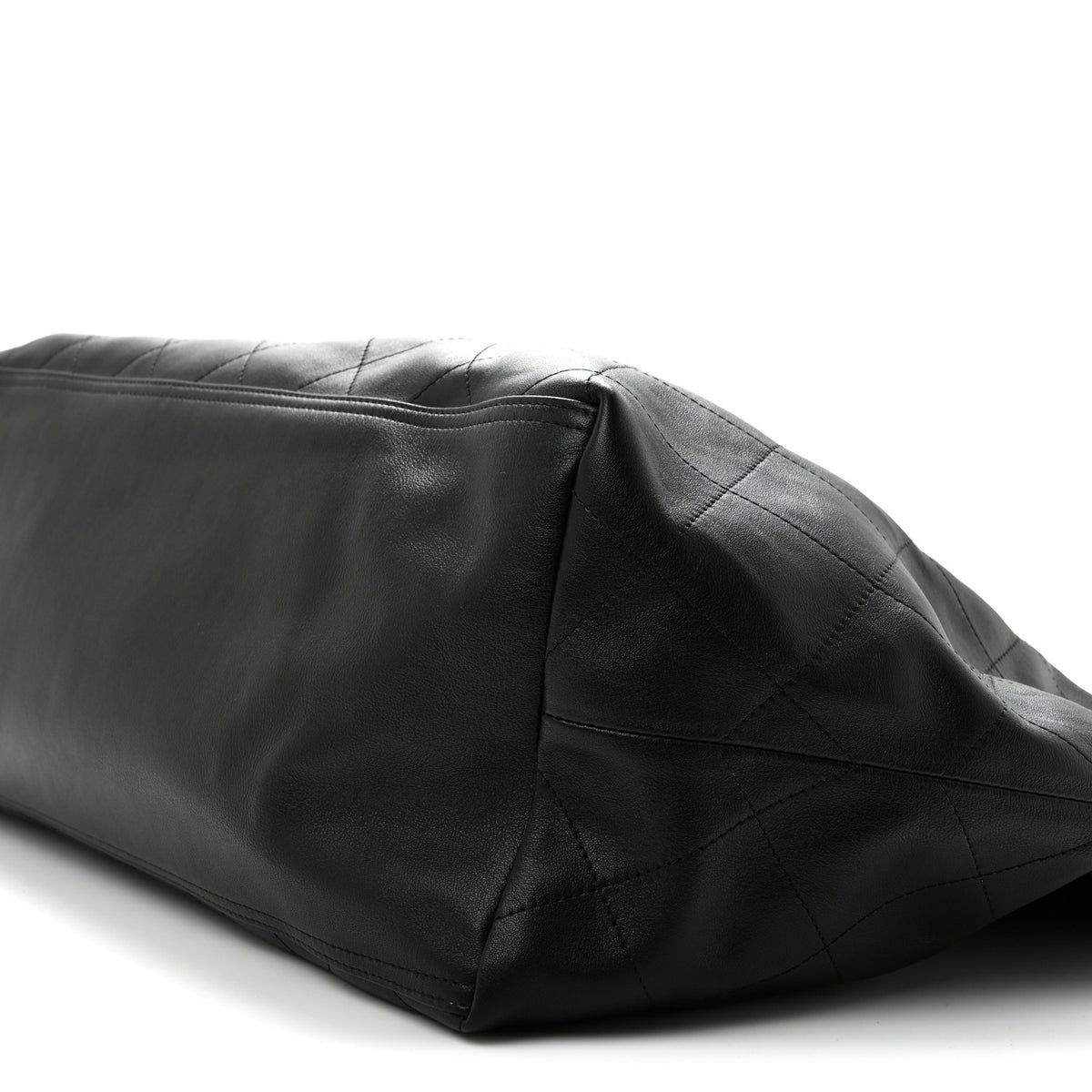 Lambskin Quilted Neo Cabas Shopping Tote Black