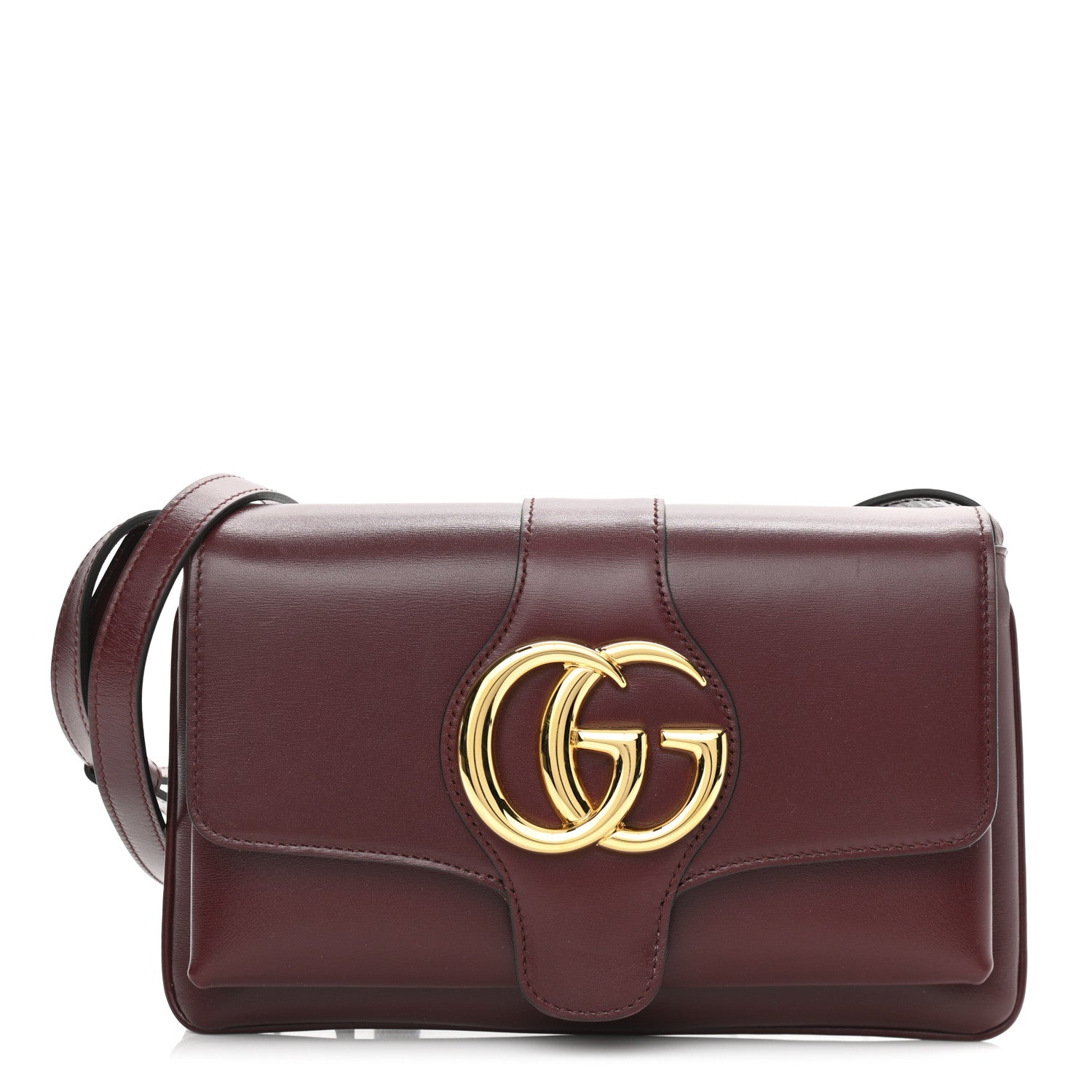 Gucci Vitello Palmellato Lux Small Arli Flap Shoulder Bag Vintage Bordeaux 1 of 12