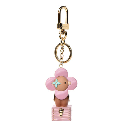 Louis Vuitton Resin Wood Vivienne Trunk Bag Charm Pink 1 of 7