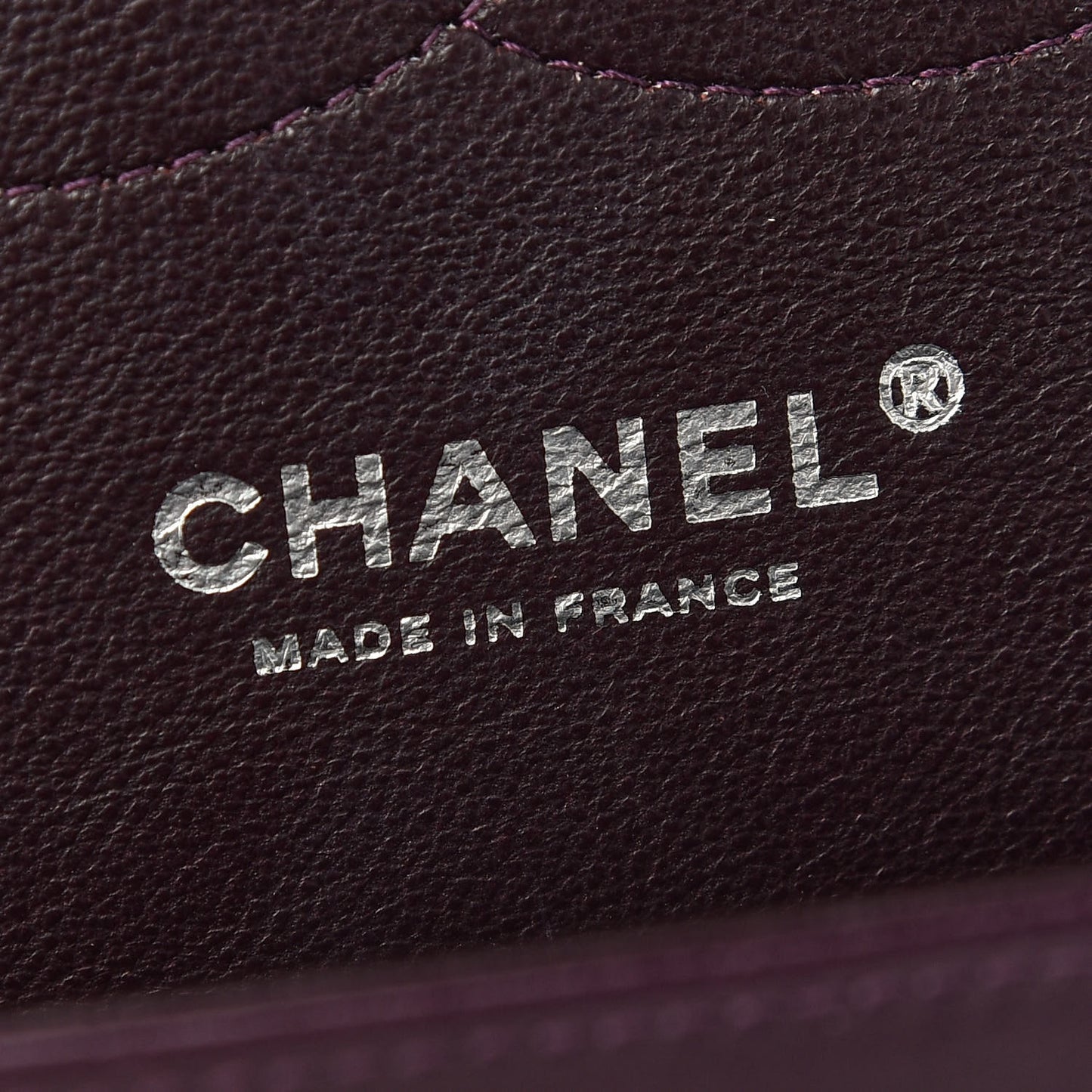 Lambskin Quilted Jumbo Double Flap Purple