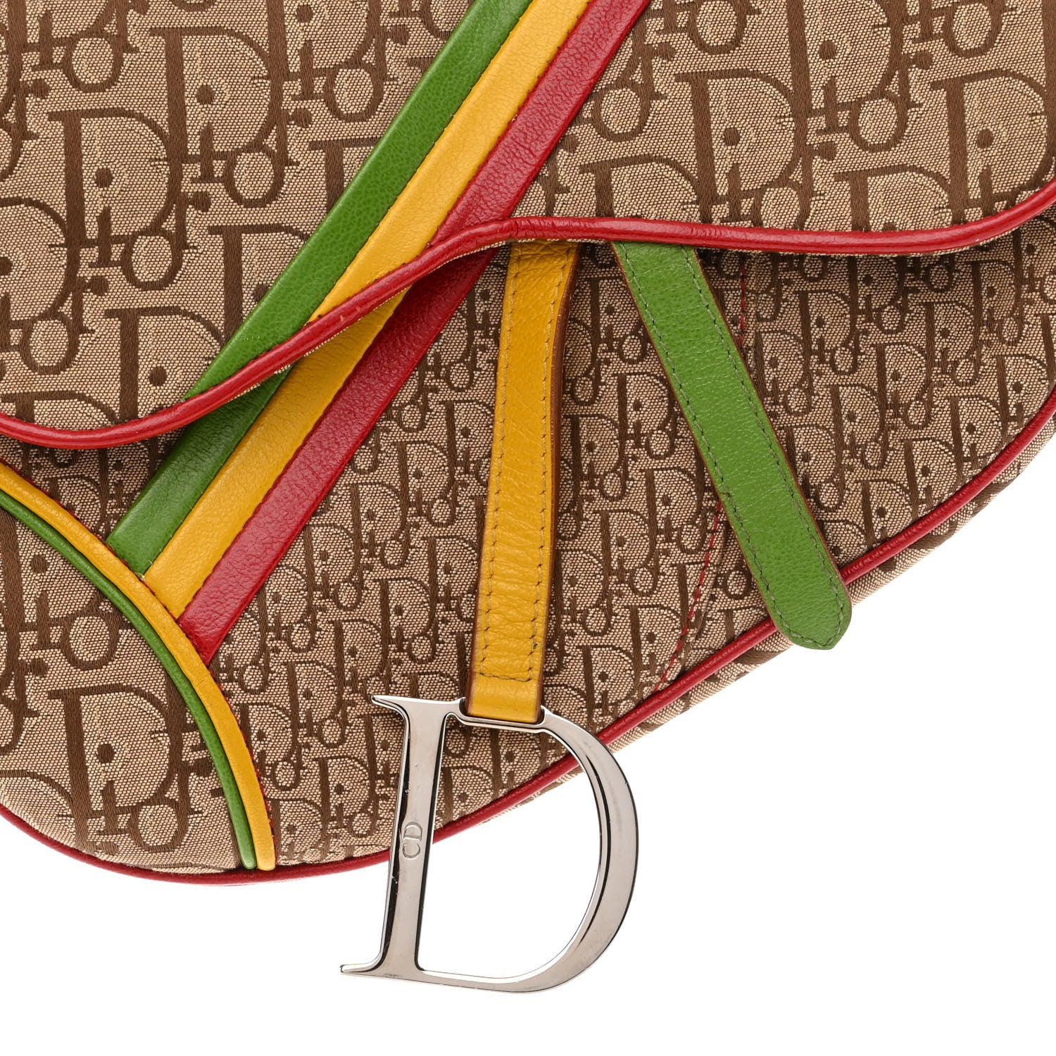 Christian Dior Monogram Rasta Saddle Bag Beige 8 of 10