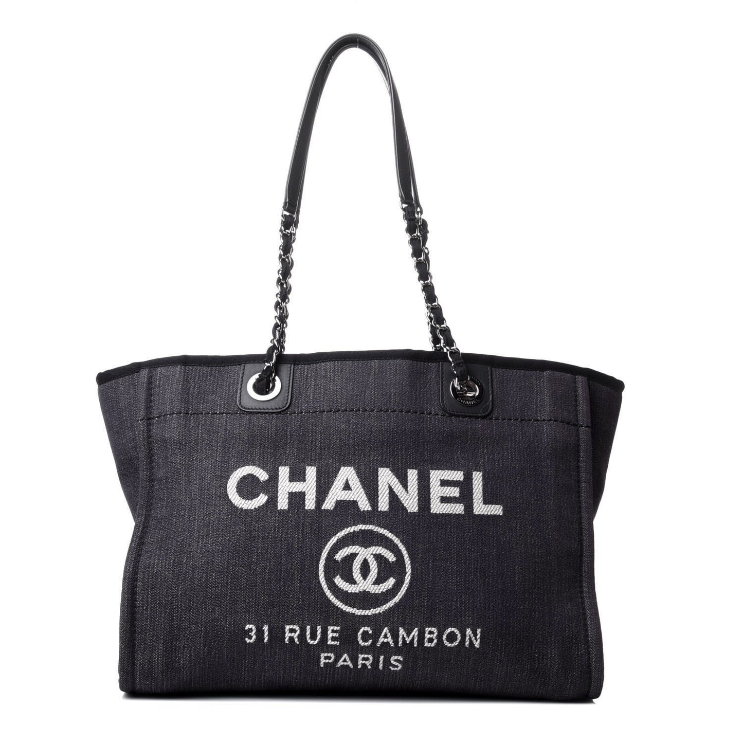 Canvas Small Deauville Tote Dark Blue