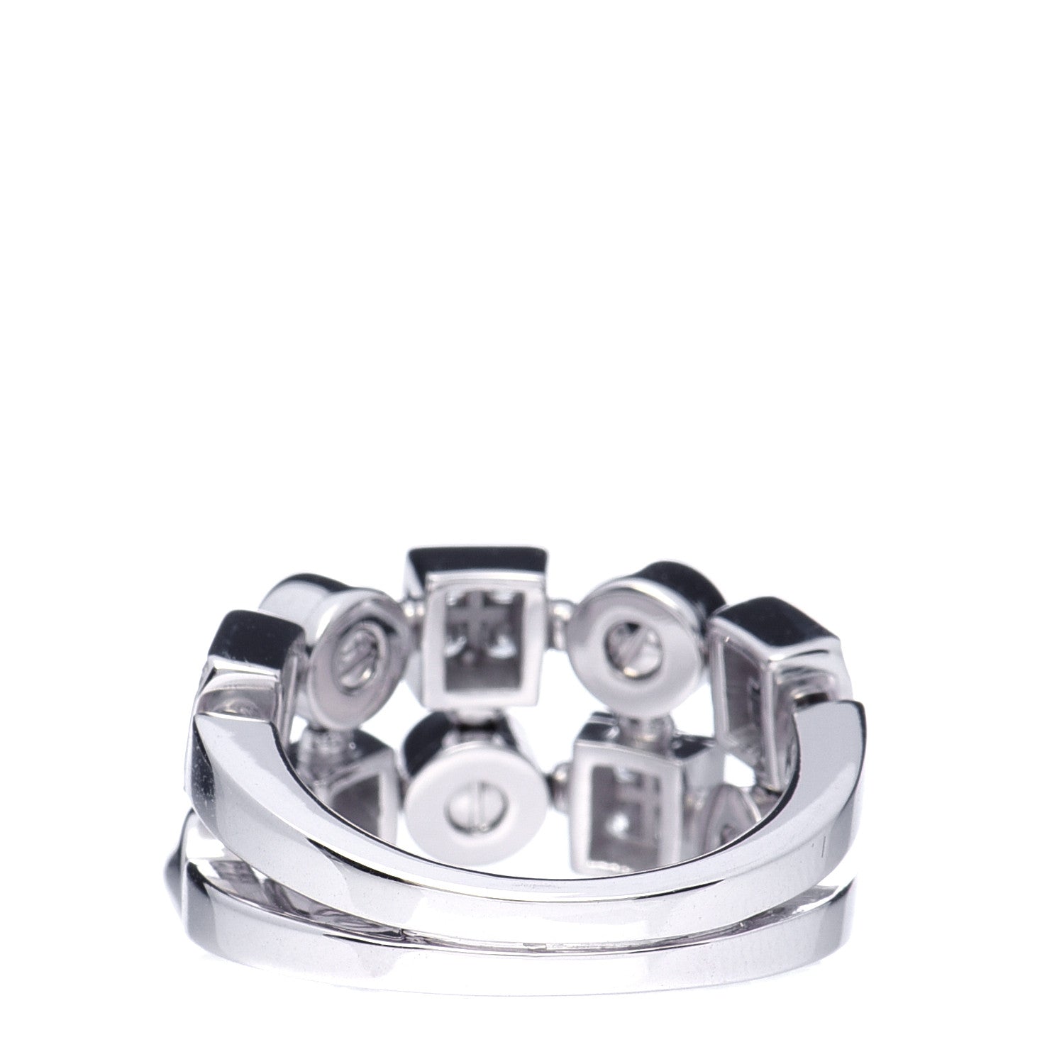Bulgari 18K White Gold Diamond Lucia Ring 48 4.25 3 of 6