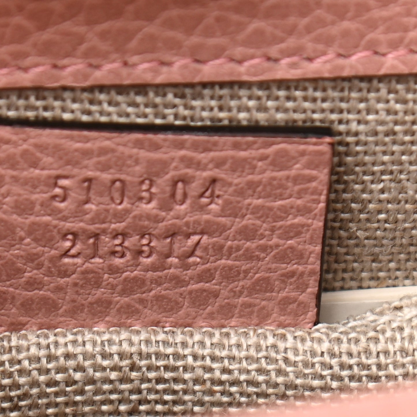 Dollar Calfskin Small Interlocking G Shoulder Bag Soft Pink