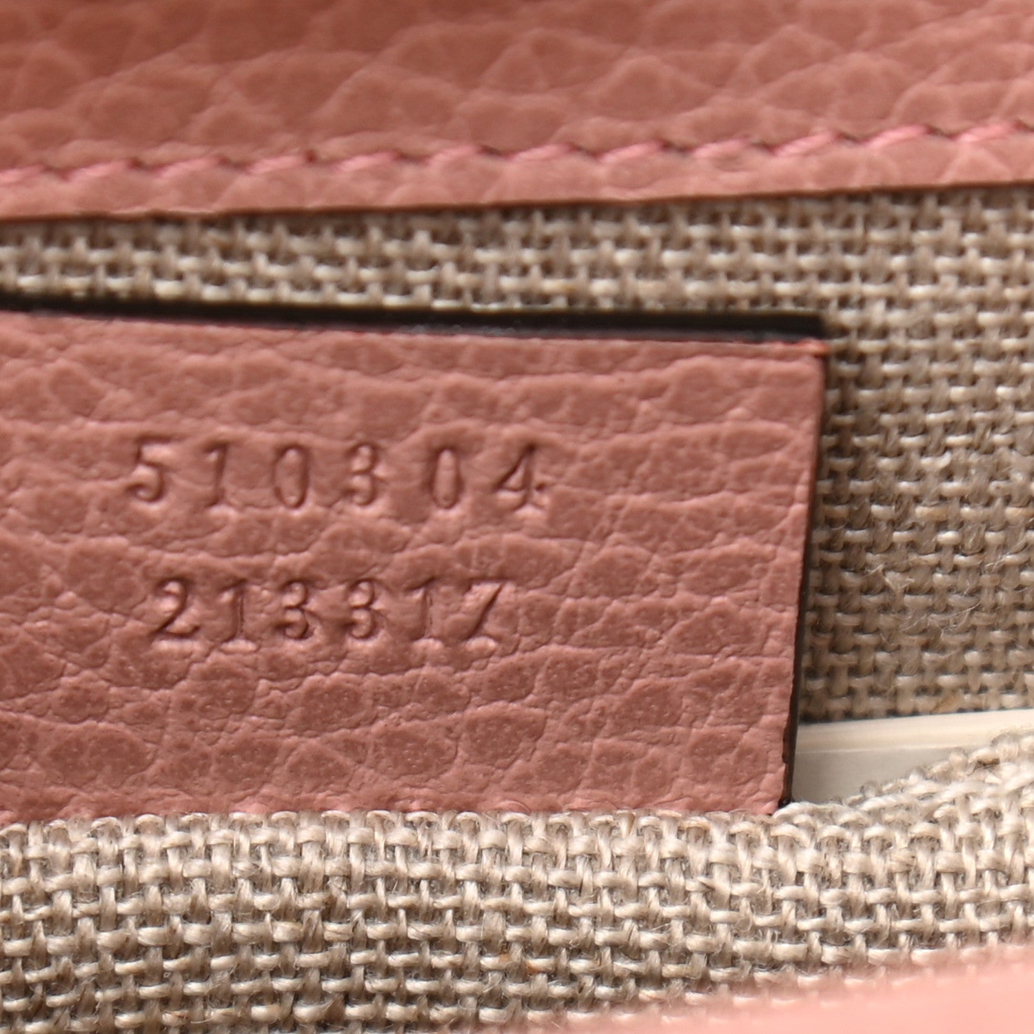 Gucci Dollar Calfskin Small Interlocking G Shoulder Bag Soft Pink 9 of 10