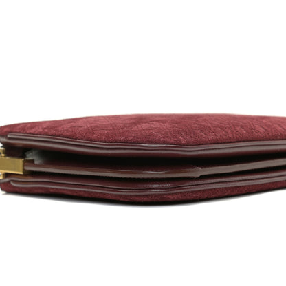 Saint Laurent Suede All-Over Monogram Crossbody Burgundy 9 of 10