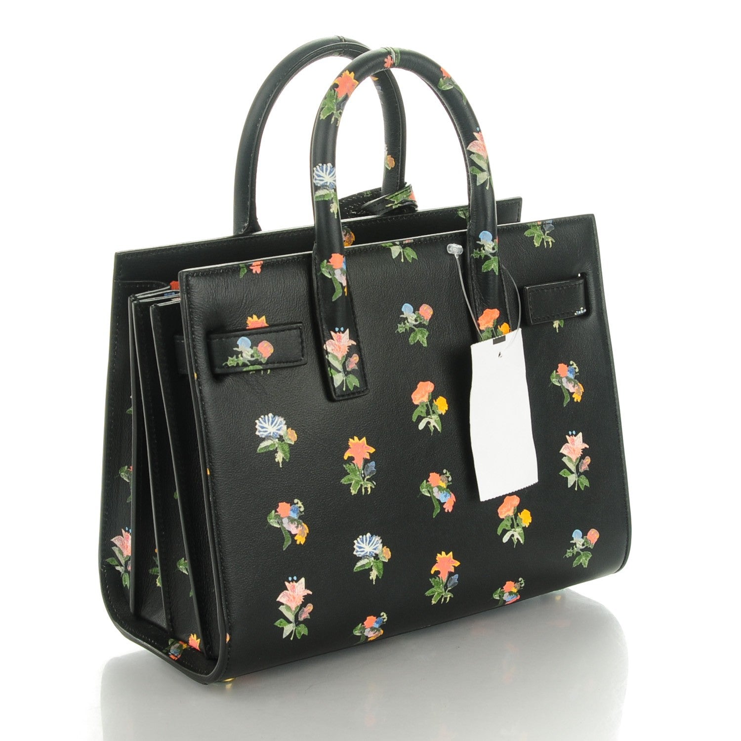 Saint Laurent Calfskin Prairie Printed Nano Sac De Jour Black 3 of 7