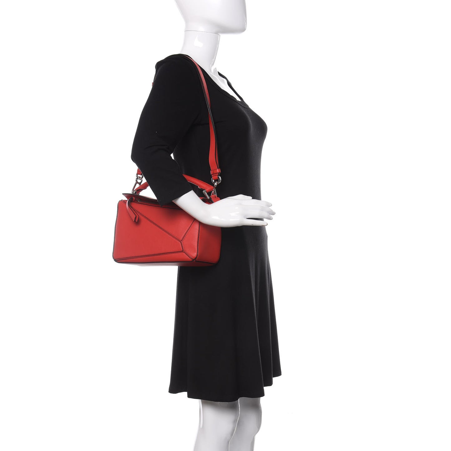 Calfskin Small Puzzle Bag Scarlet