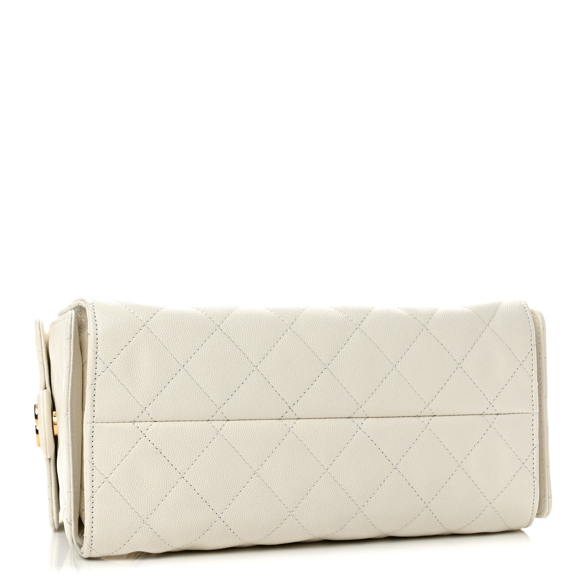 Caviar Quilted Small Chanel 25 Handbag White