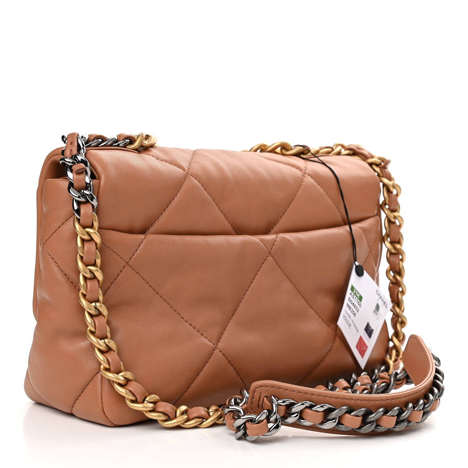 Chanel Lambskin Quilted Medium Chanel 19 Flap Brown 3 of 11