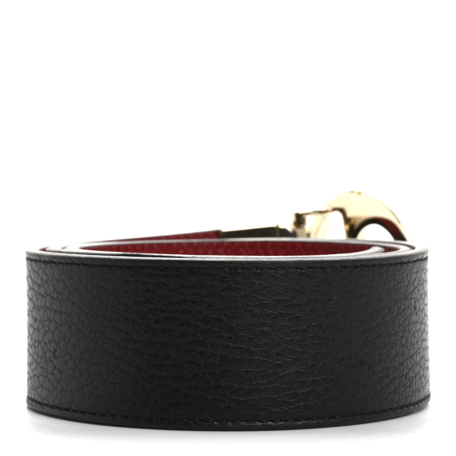 Gucci Calfskin 1973 Reversible Belt 75 30 Black Red 2 of 7