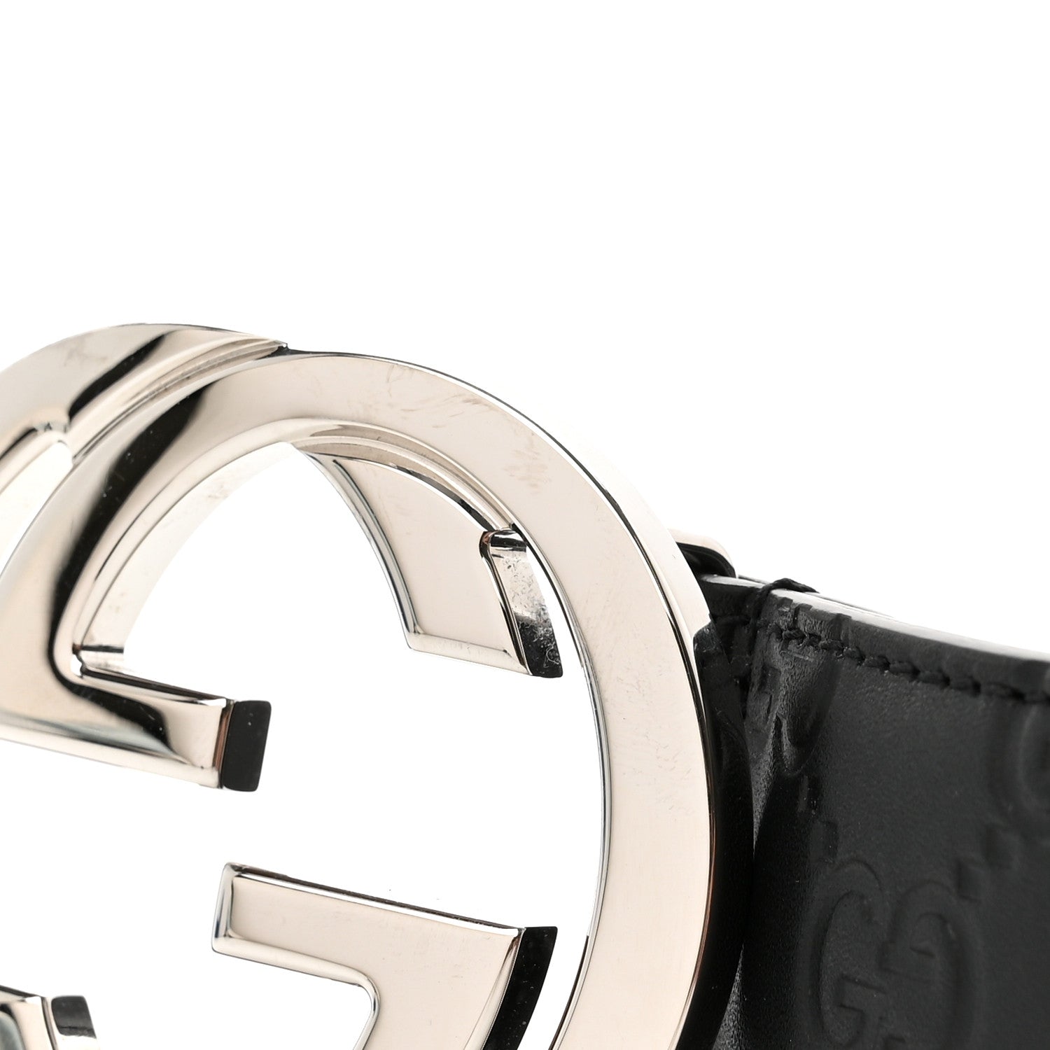 Gucci Guccissima Signature Interlocking G 40mm Belt 90 36 Black 6 of 7