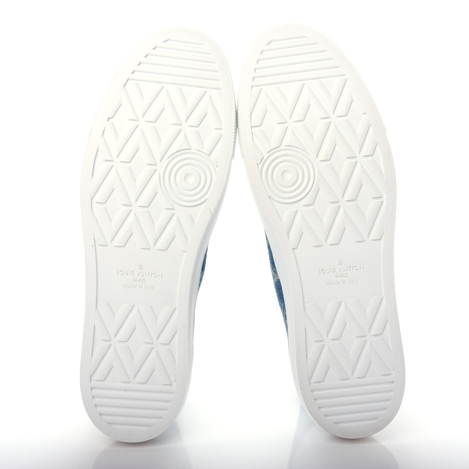 Louis Vuitton Calfskin Denim Monogram Mens Tattoo Sneaker Boots 11 Blue White 6 of 12