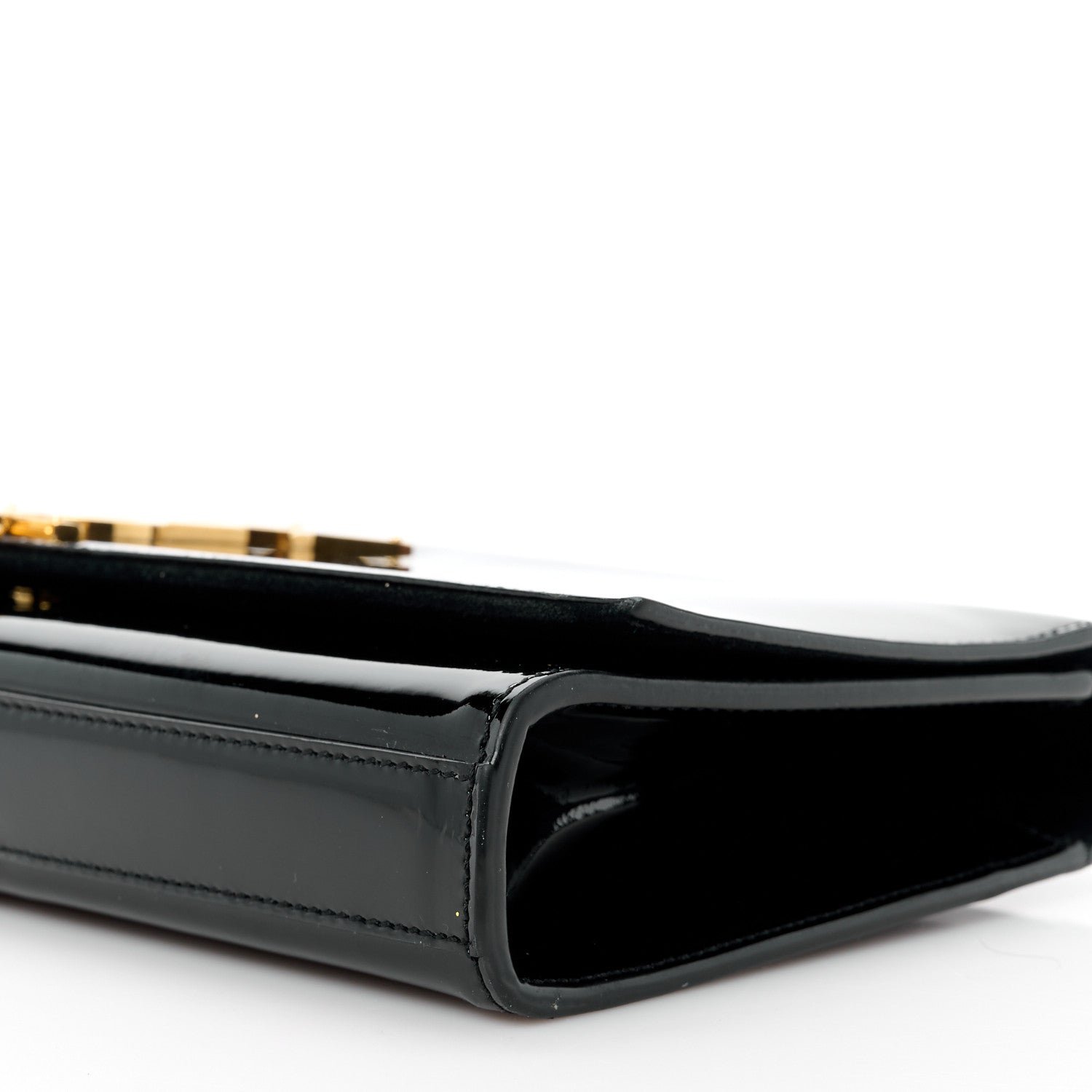 Saint Laurent Patent Cassandre Tassel Clutch Black 11 of 12