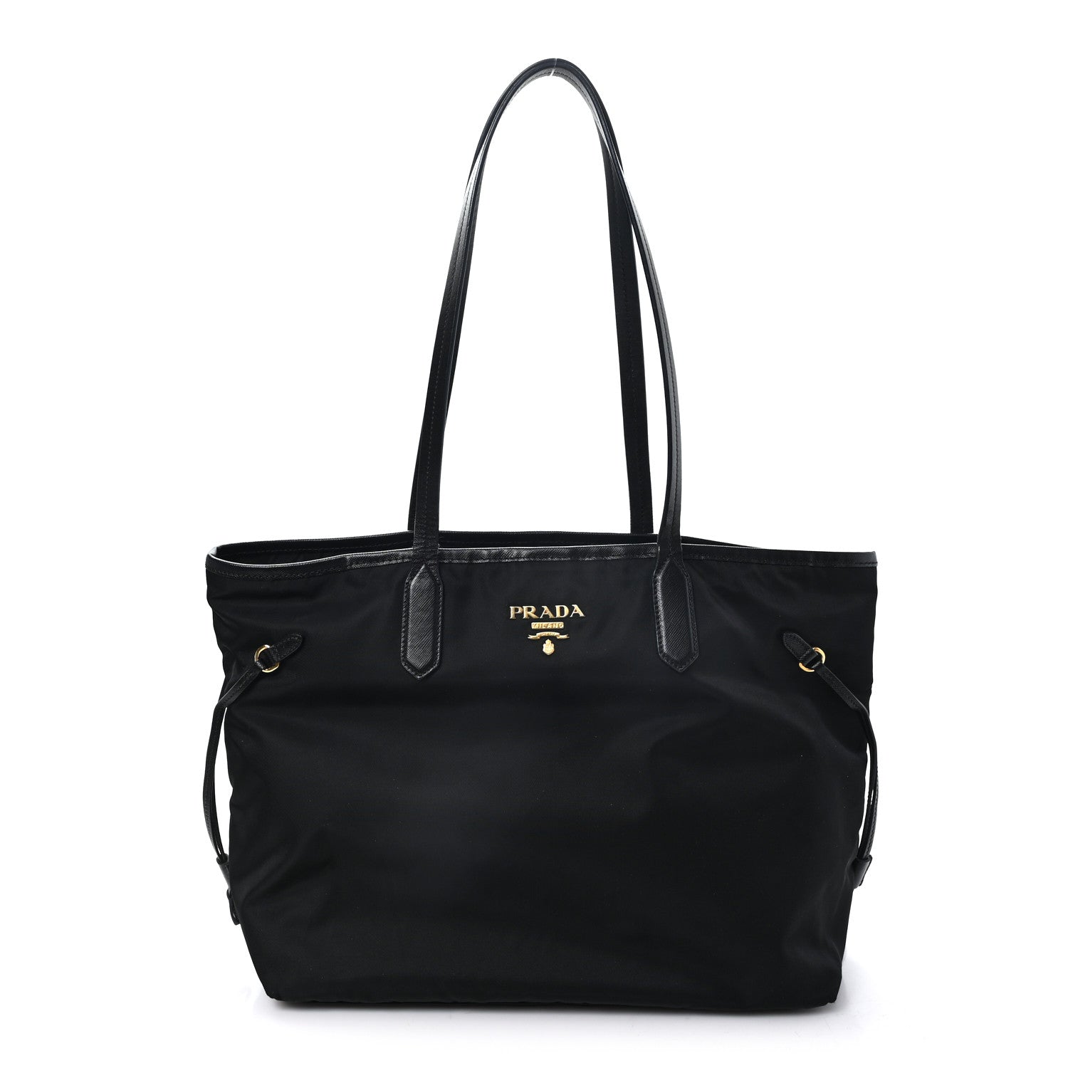 Prada Tessuto Nylon Saffiano Shopping Tote Black 1 of 11