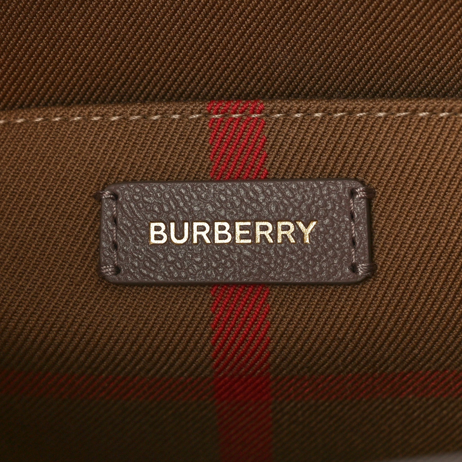 Burberry Calfskin Mega Check Banwell Tote Grey Mink 6 of 9