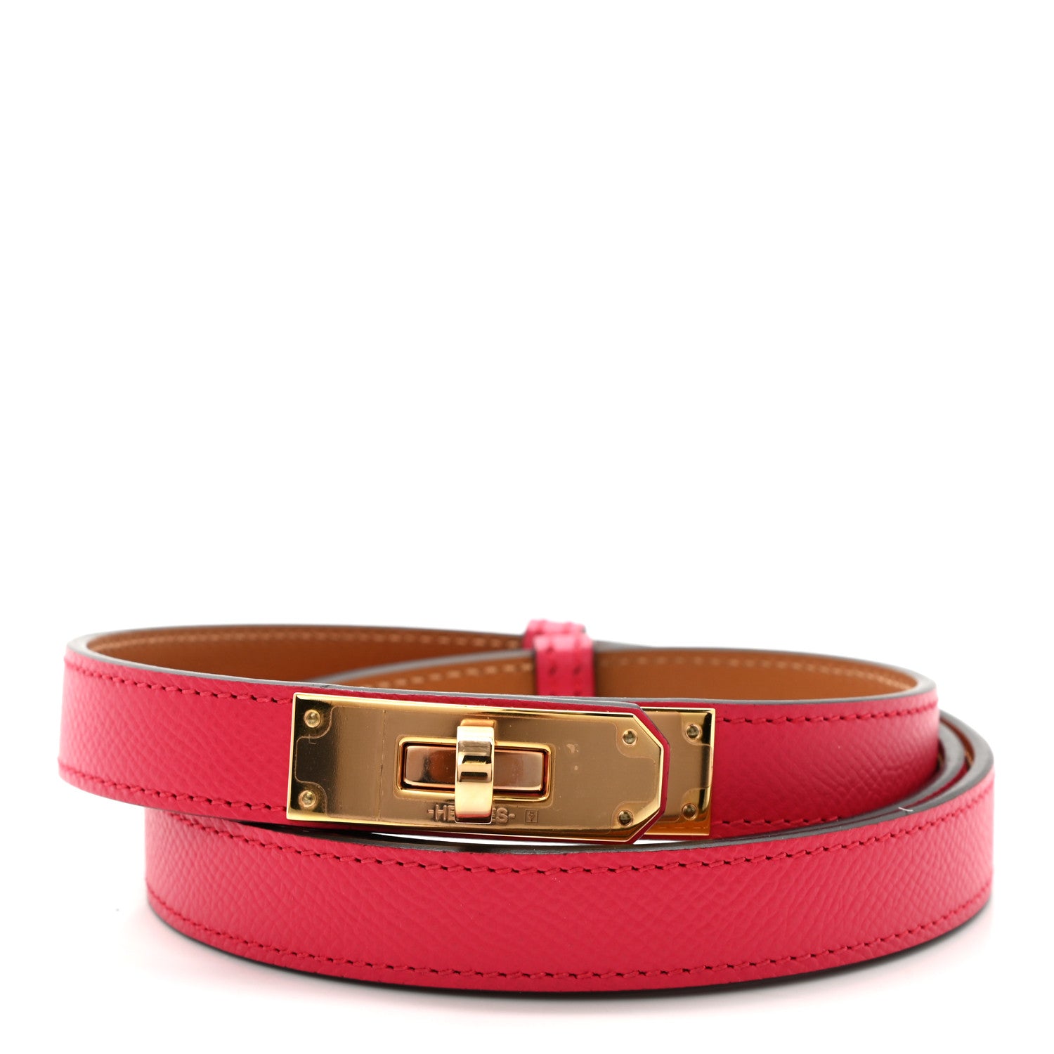 Hermes Epsom Kelly Belt Rose Extreme 1 of 4