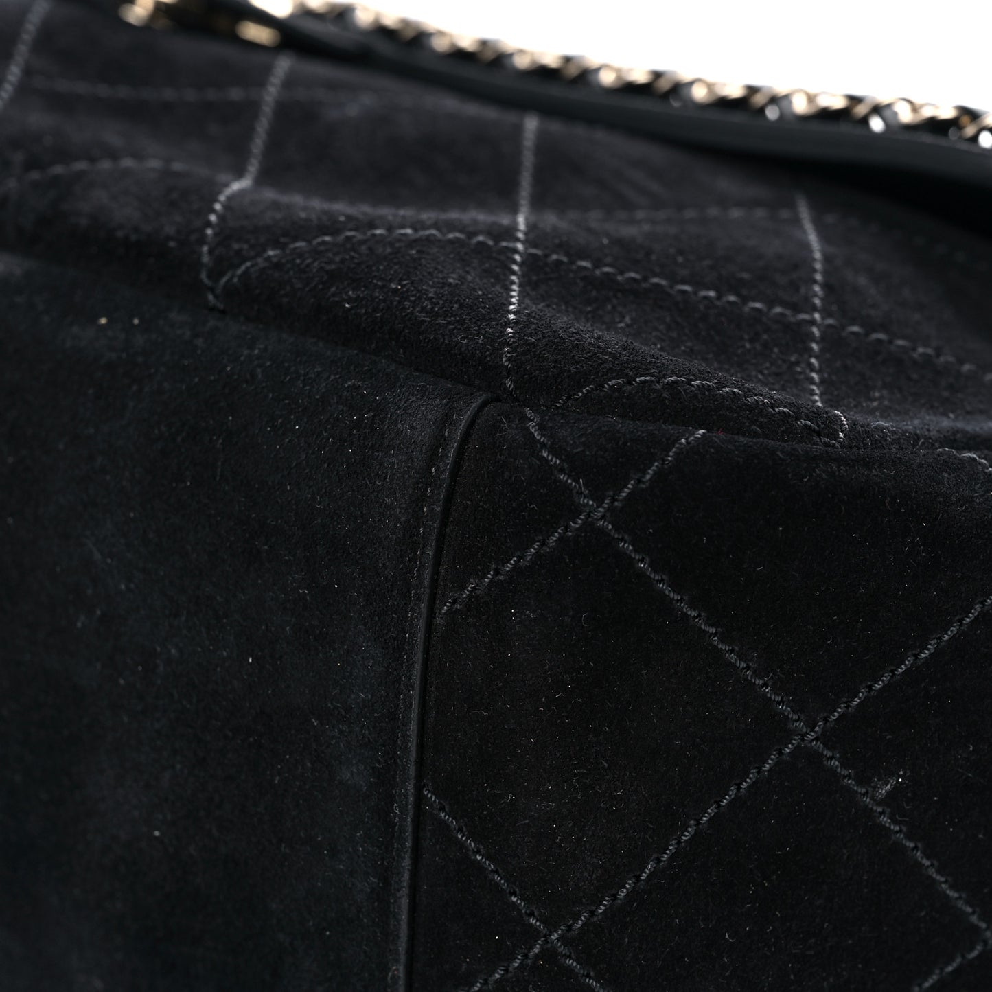 x Pharrell Williams Suede Lambskin XXL Flap Bag Black