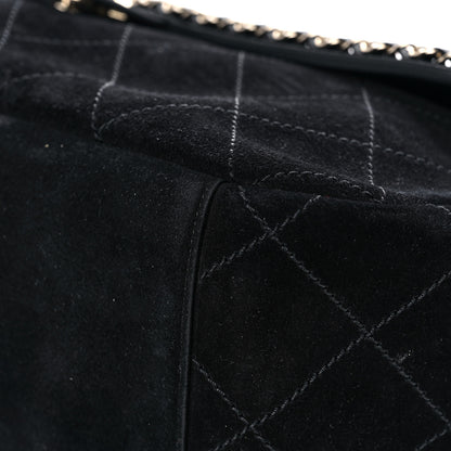 Chanel x Pharrell Williams Suede Lambskin XXL Flap Bag Black 8 of 15