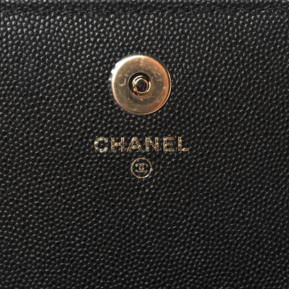 Chanel Caviar Quilted Pocket Twins Clutch With Chain Black 6 of 11