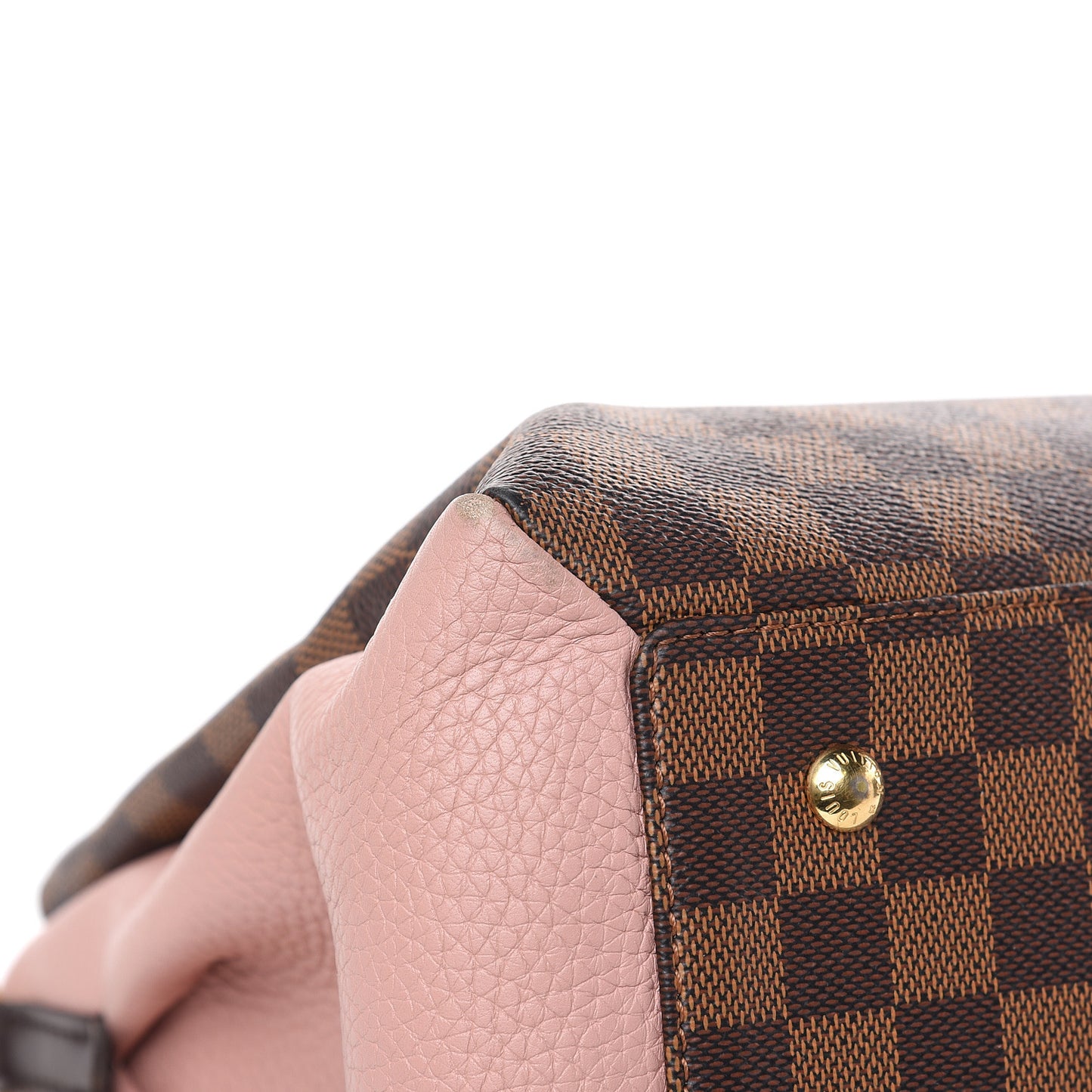 Cuir Taurillon Damier Ebene Normandy Magnolia