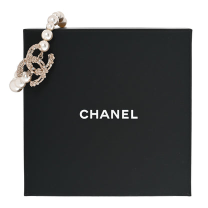 Chanel Pearl Crystal CC Bracelet Gold 5 of 5