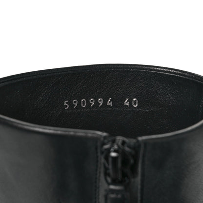 Balenciaga Shiny Sheepskin 20mm Oval Booties 40 Black 7 of 8
