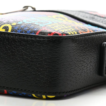 Gucci GG Supreme Monogram Psychedelic Messenger Bag Black 10 of 12