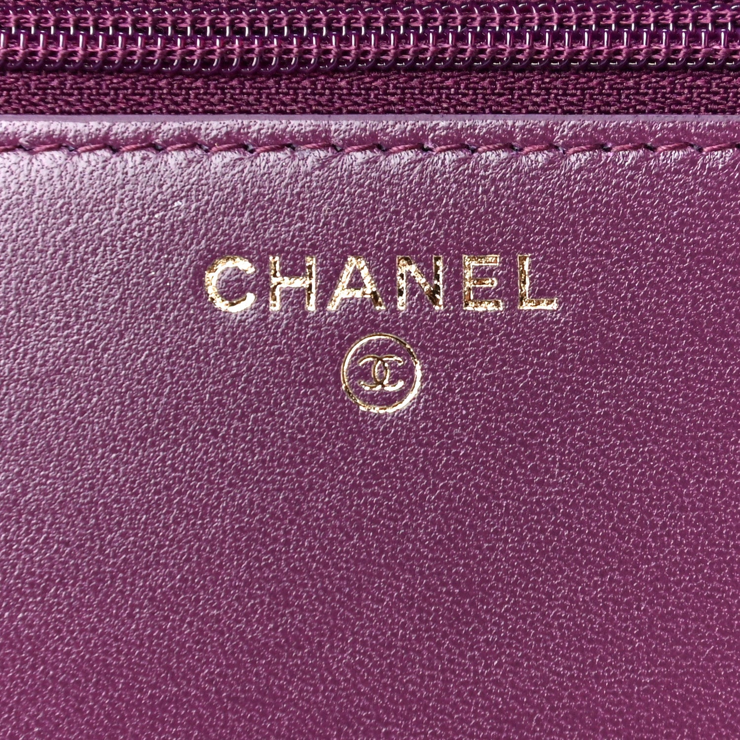 Chanel Lambskin Quilted Trendy CC Wallet On Chain WOC Purple 6 of 18