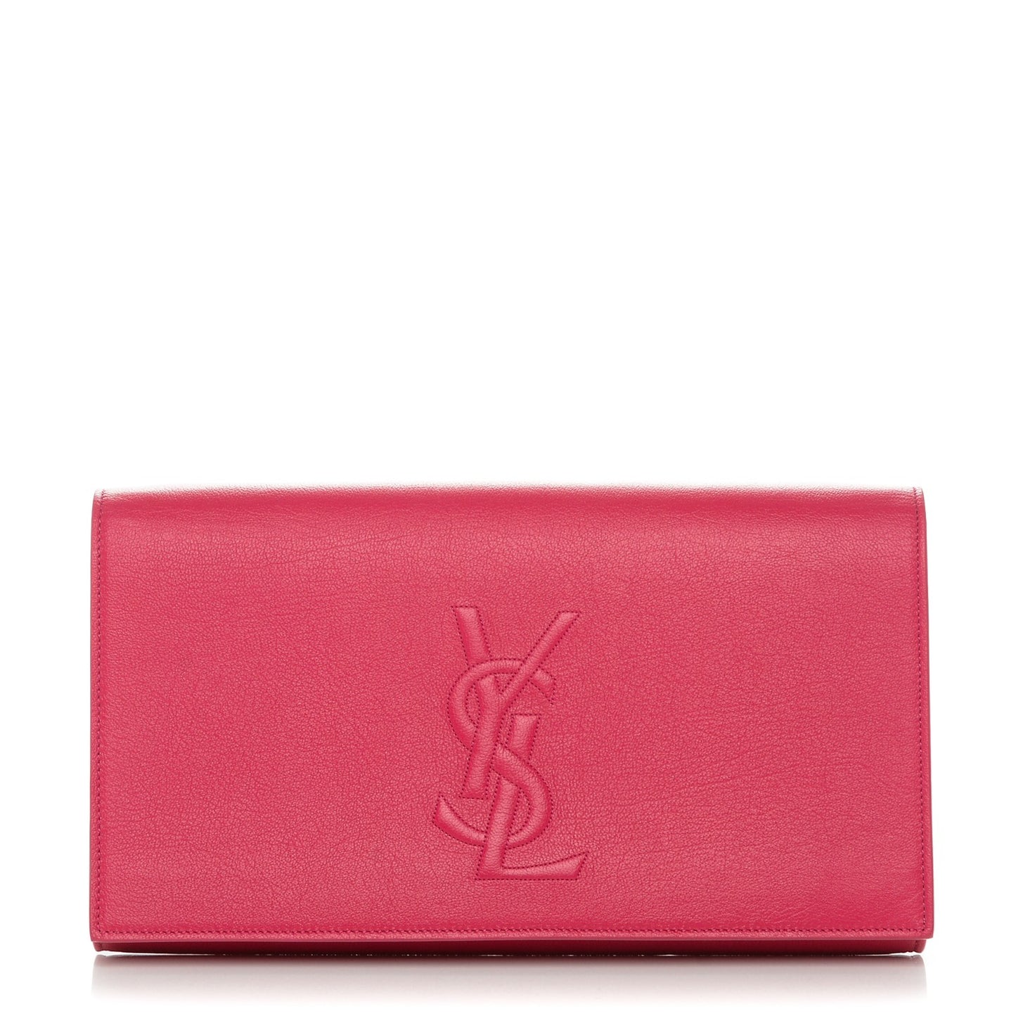 Calfskin Monogram Belle De Jour Clutch Fuchsia