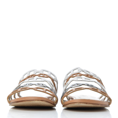 Hermes Nappa Thalassa Sandals 37.5 Multicolore Camel 2 of 21