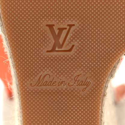 Louis Vuitton Canvas Monogram Starboard Wedge Espadrilles 40 Blue 7 of 8