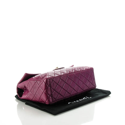 Chanel Washed Lambskin Quilted Maxi Single Flap Purple 4 of 8