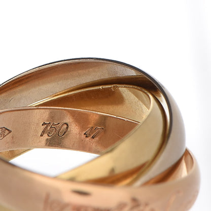 Cartier 18K Pink Yellow White Gold Les Must De Trinity Ring 47 4 8 of 10